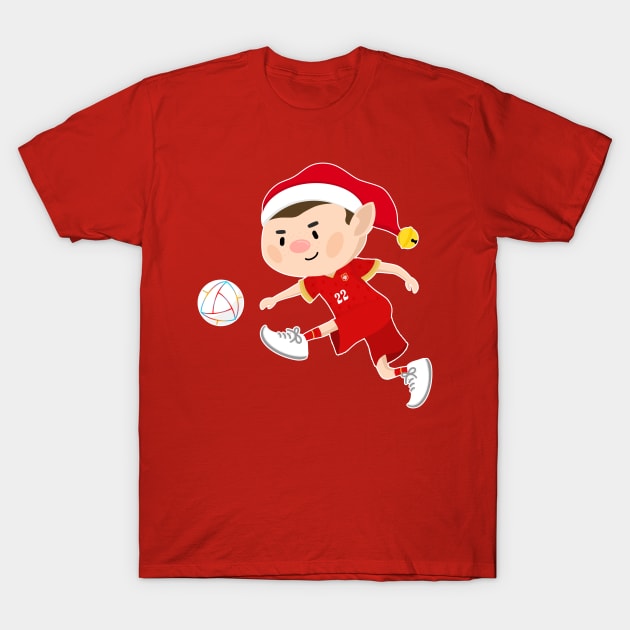 Serbia football Christmas elf. Football World Cup soccer T-Shirt T-Shirt by abtchlr